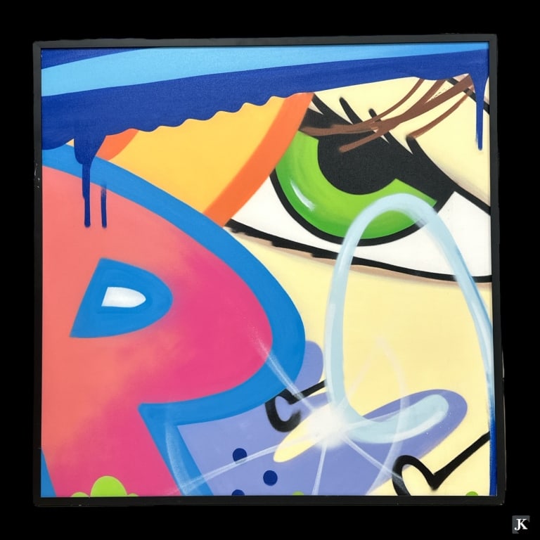 CRASH (JOHN MATOS) ACRYLIC & SPRAY PAINT ON CANVAS (1 of 7)