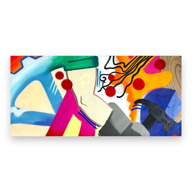 CRASH (JOHN MATOS) ACRYLIC & SPRAY PAINT ON CANVAS (1 of 7)