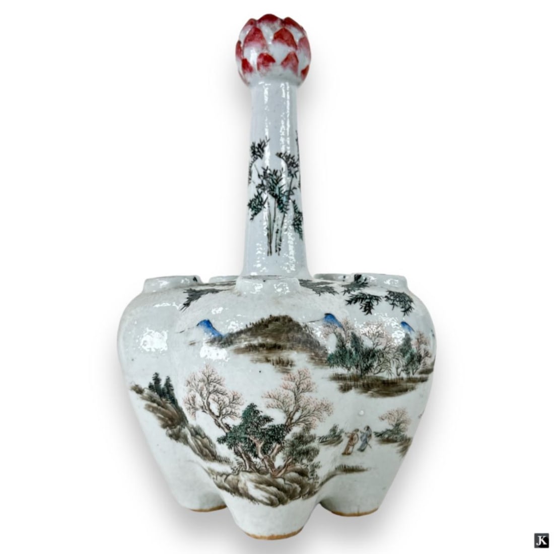 Antique Chinese Qing Porcelain Landscape Multi Vas (1 of 4)