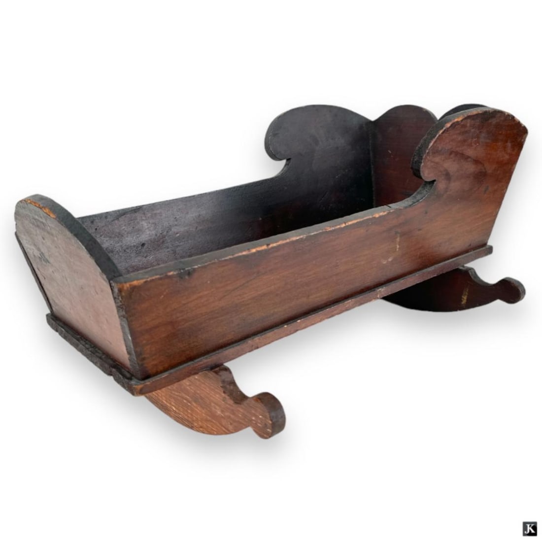 Antique American Wooden Baby Rocking Cradle (1 of 2)