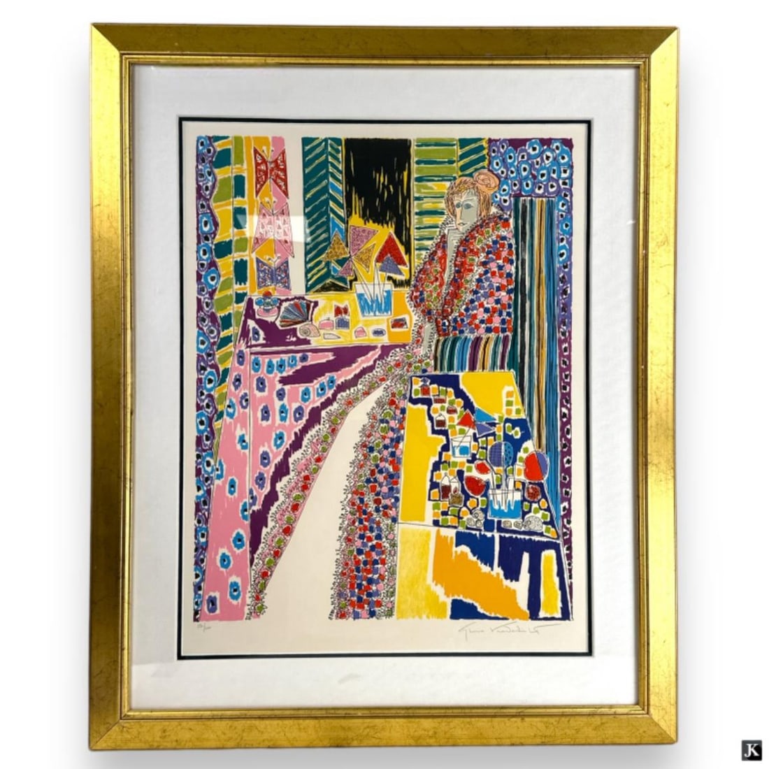 Gloria Vanderbilt (USA 1924-2019) "Seated Woman" (1 of 5)