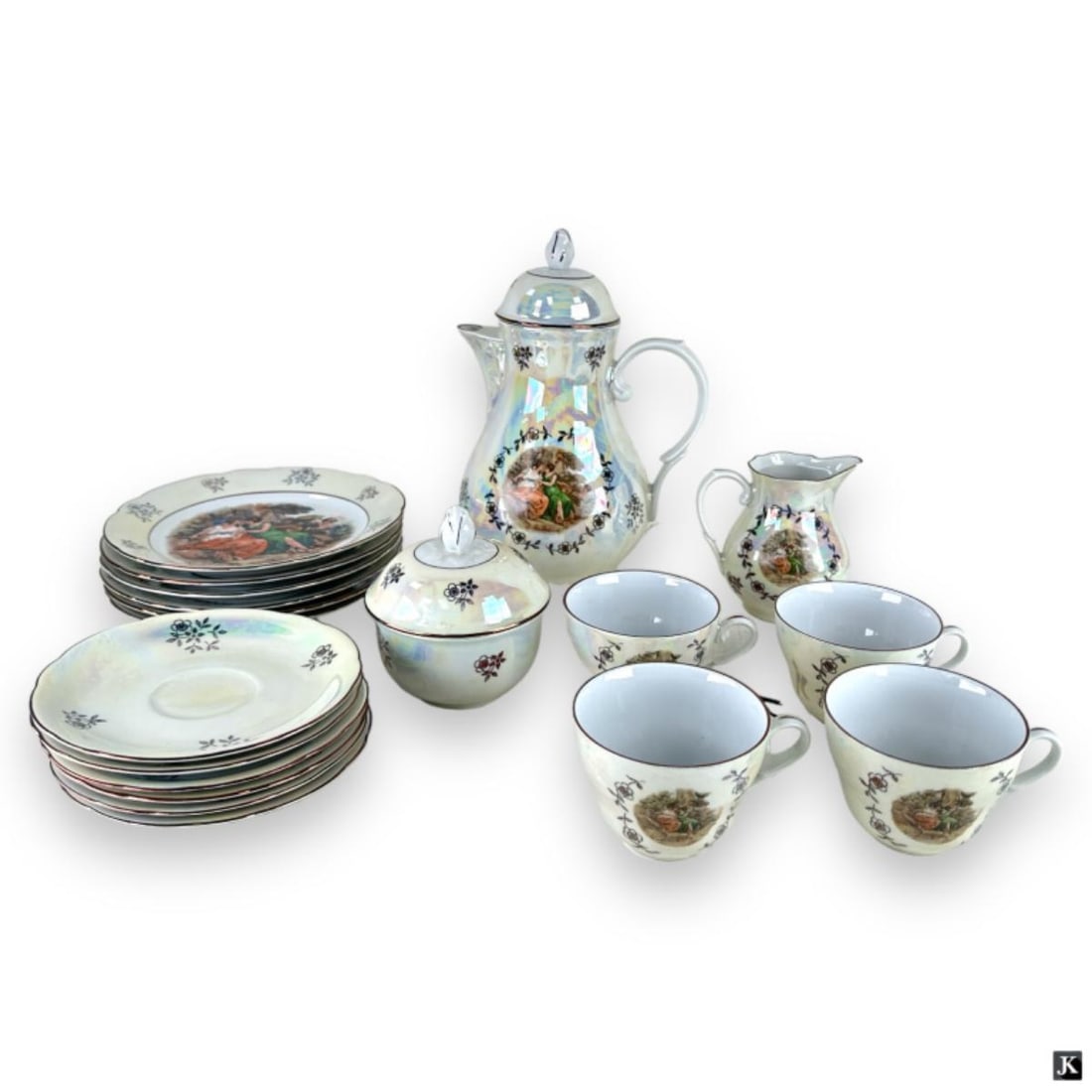 19pc Vintage Kahla German Lusterware Tea Set (1 of 5)