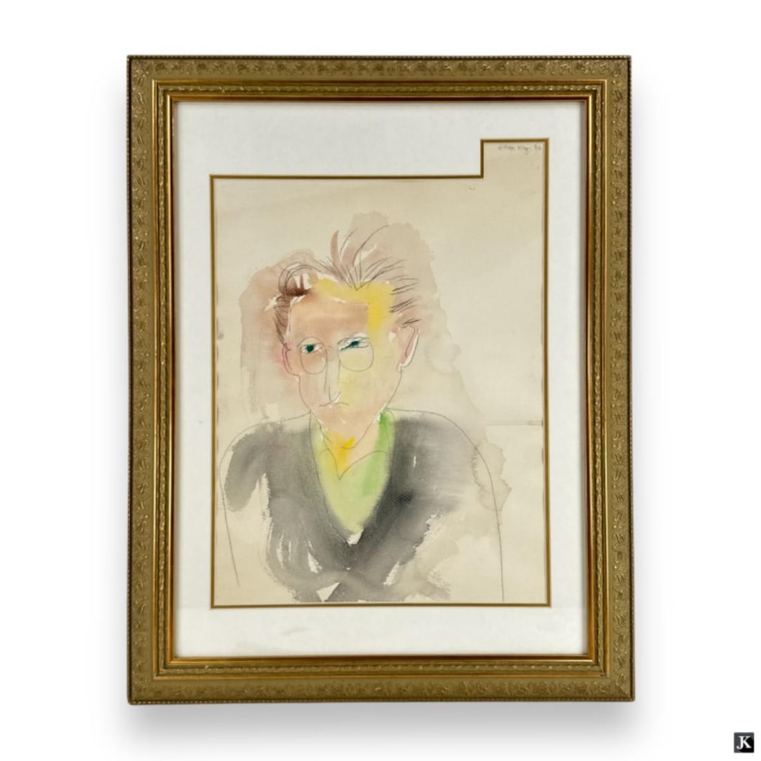 William King (USA 1925-2015) Self Portrait W/C (1 of 5)