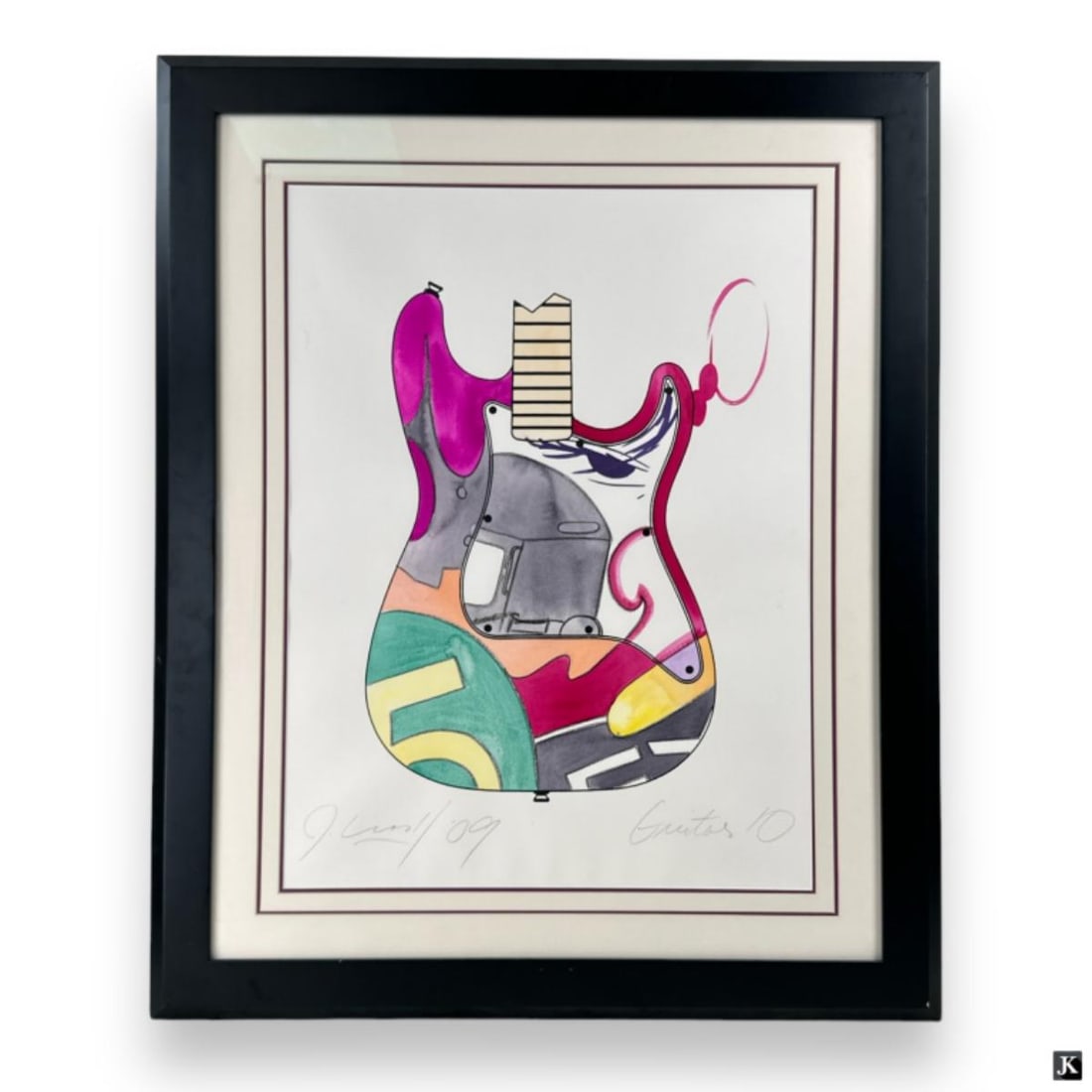 John Crash Matos (USA B1961) Guitar Watercolor (1 of 5)