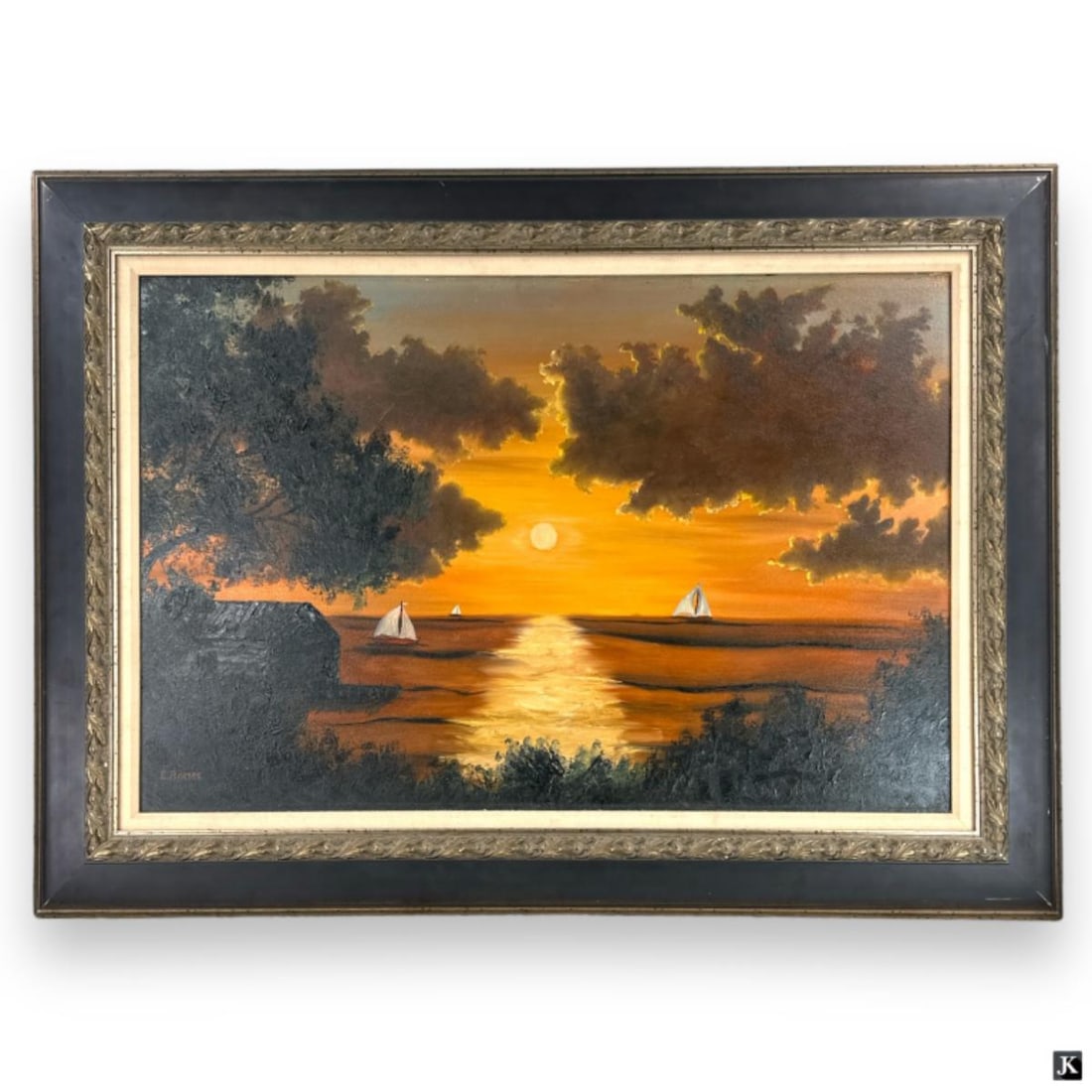 E. Barber Coastal Landscape Oil On Board (1 of 5)