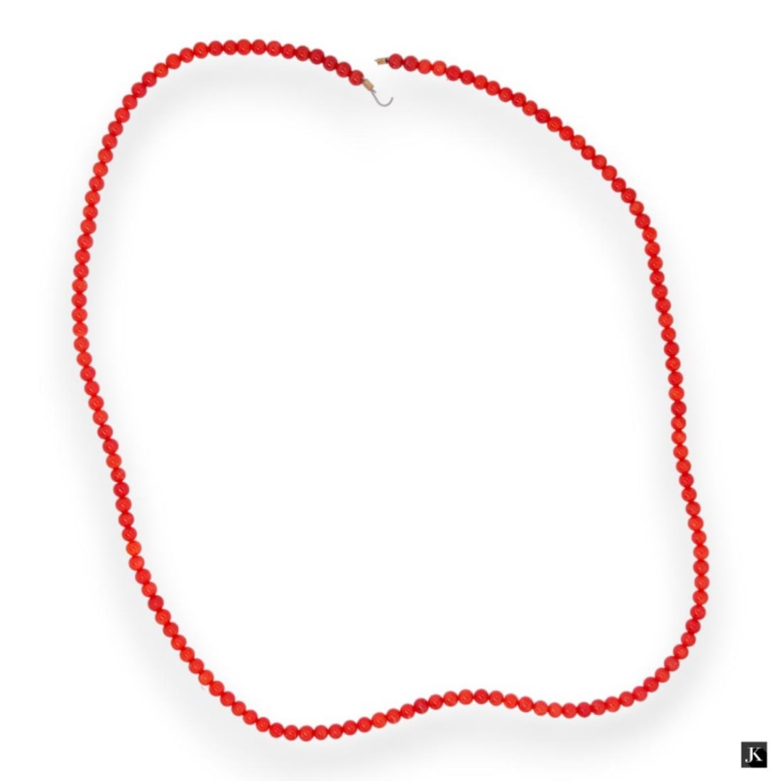 Vintage Chinese Red Coral Beaded Strand Necklace (1 of 3)