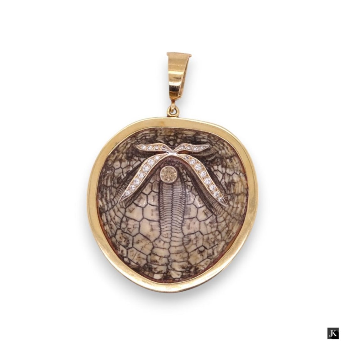 Unusual 14& 18K YG White & Cognac Diamond Pendant (1 of 3)