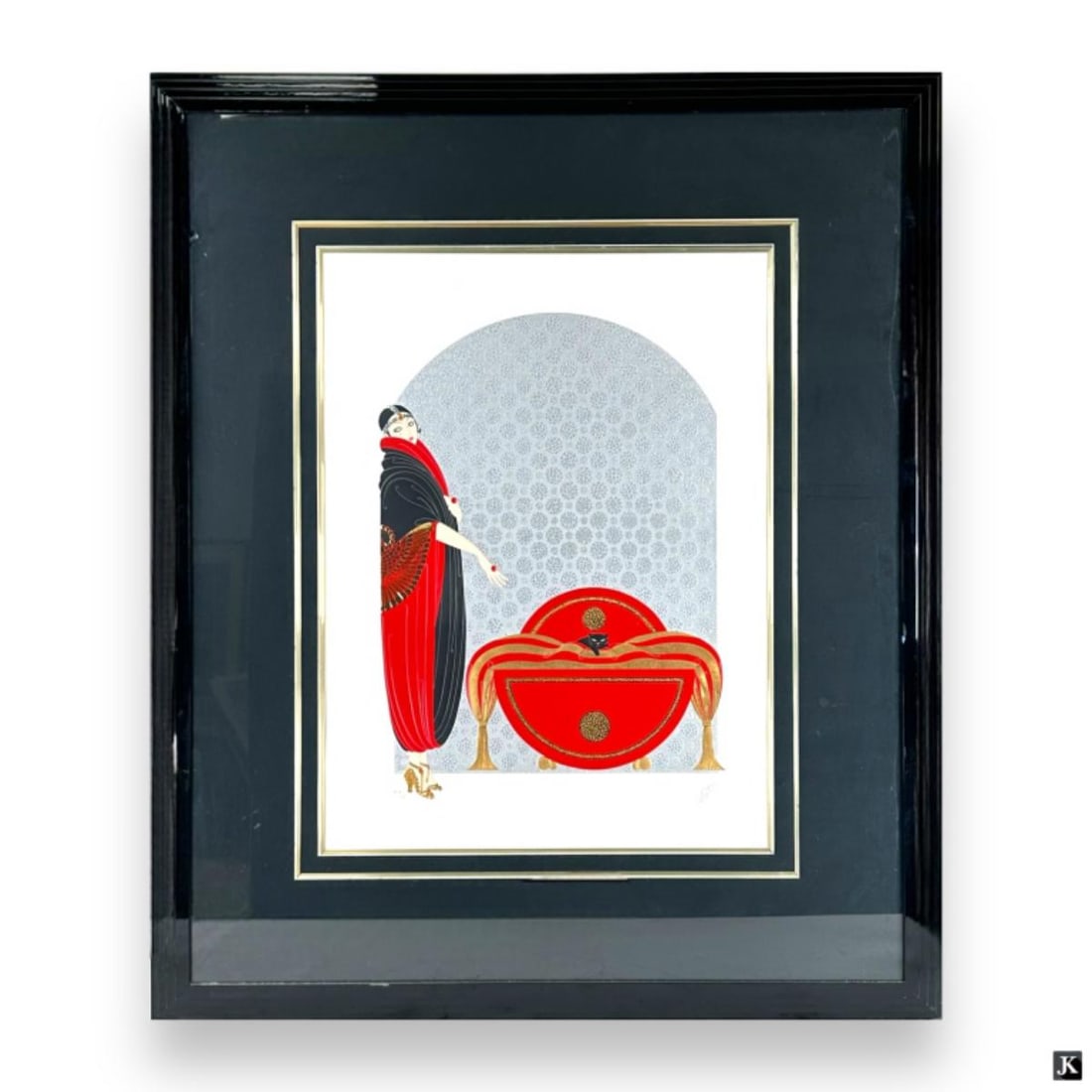 Erte (RUSSIA 1892-1990) "Emerald Eyes" AP Serigrap: Romain (Erte) De Tirtoff (RUSSIAN FEDERATION / UNITED STATES / NEW YORK / FRANCE, 1892 - 1990) limited edition artist proof serigraph titled "Emerald Eyes". Hand signed to lower right and numbered AP