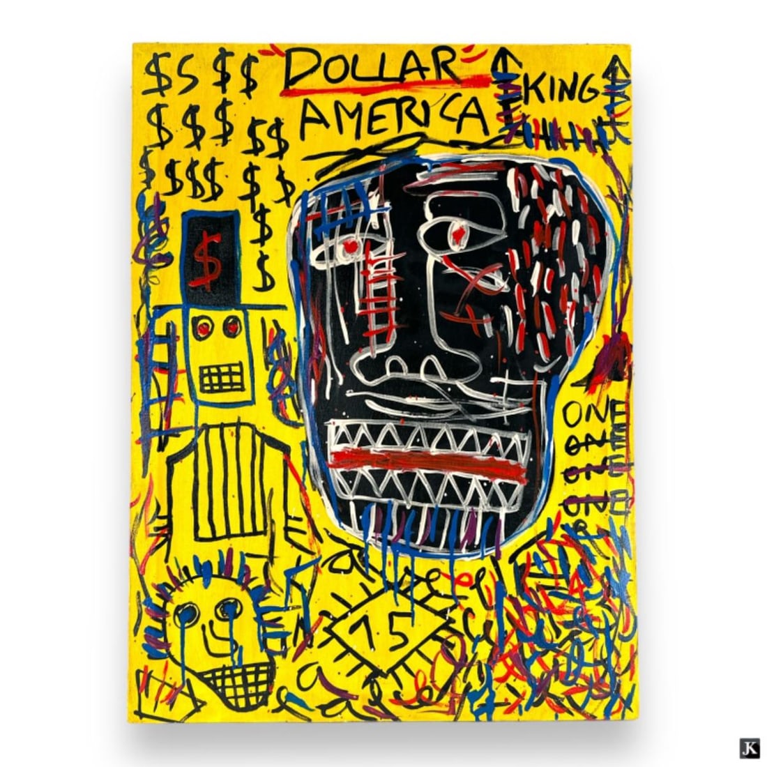 After Jean-Michel Basquiat (USA 1960-1988) Oil (1 of 5)