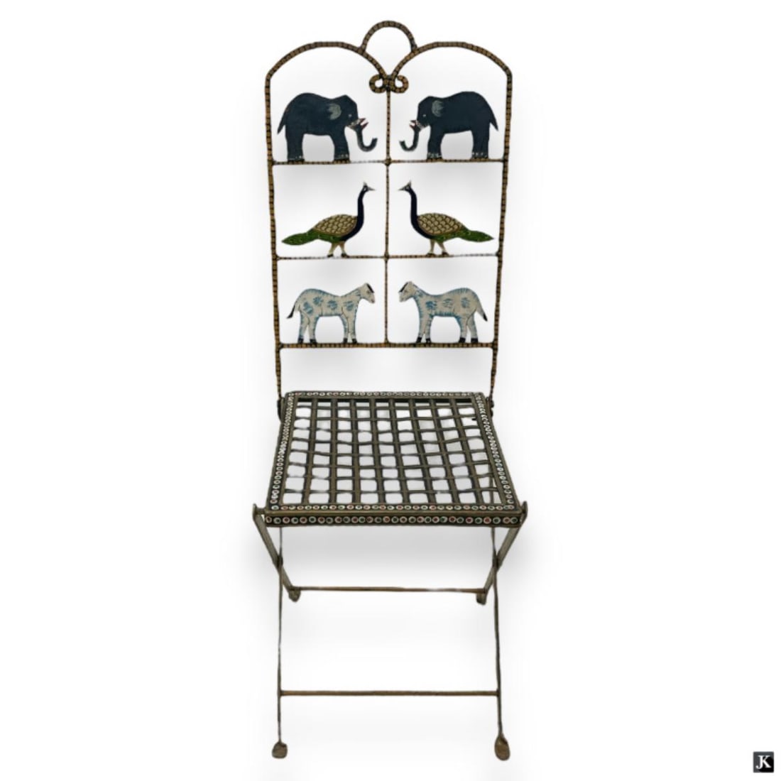 Cold Painted Iron Animal Silhouette Folding Chairs (1 of 3)