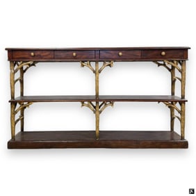 Theodore Alexander Faux Antler Console Table