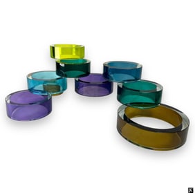 Fay Miller (USA 20th) Multi Circle Glass Sculpture