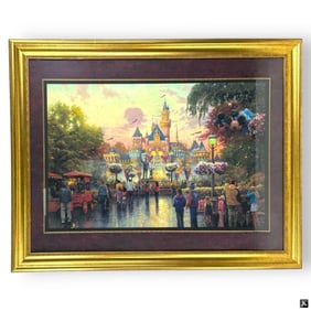Thomas Kinkade Color Lithograph on Canvas