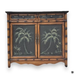 Modern Wood Palm Cabinet