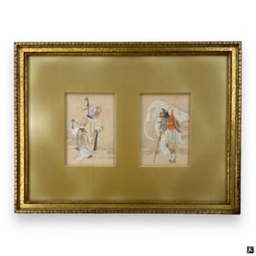 Antique Chinese Gouache On Wove Paper