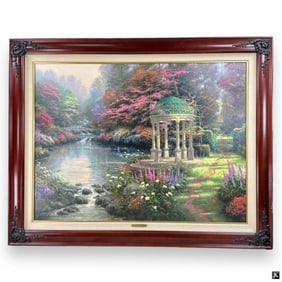 Thomas Kinkade Color Lithograph on Canvas