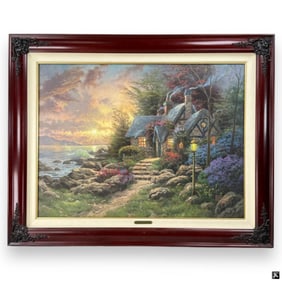 Thomas Kinkade Color Lithograph on Canvas