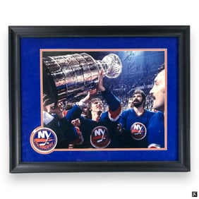 Autographed New York Islanders Photograph Framed