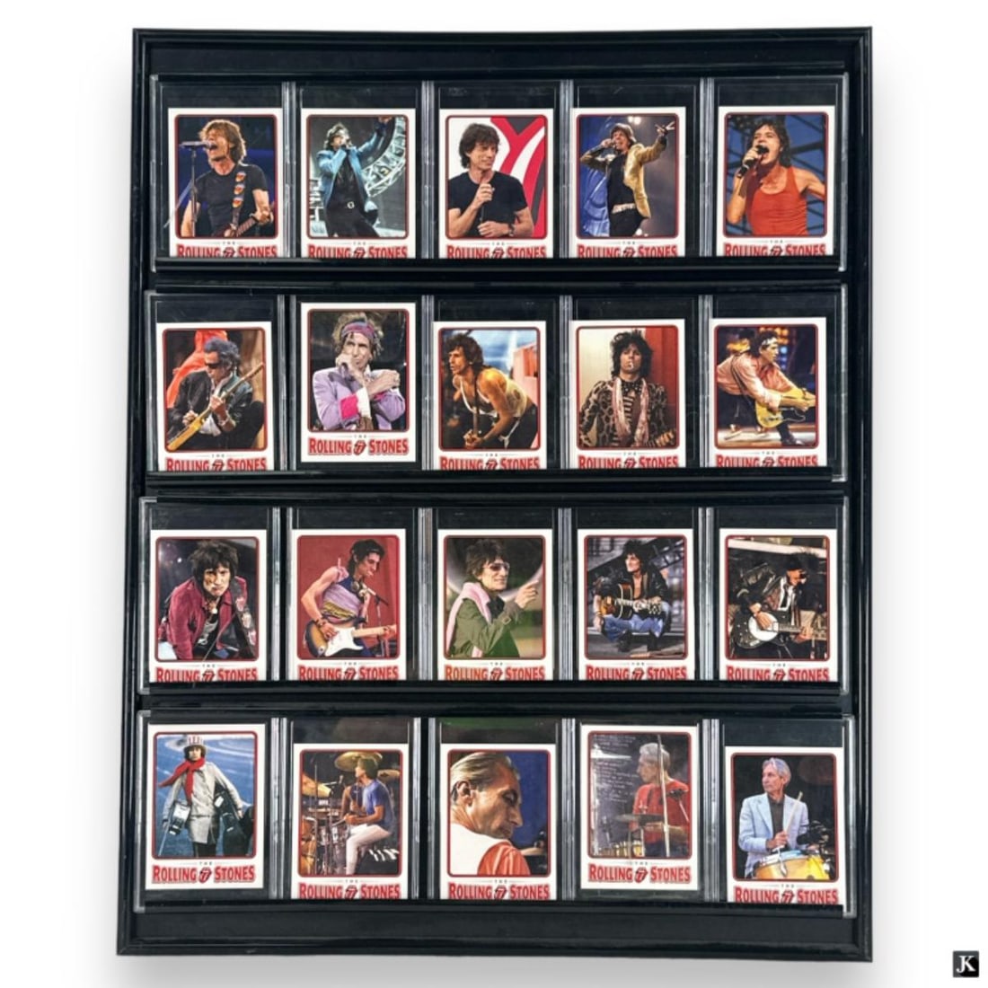 Set Of 20 Rolling Stones Trading Cards In Frame (1 of 3)