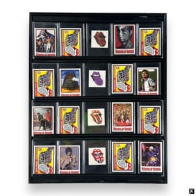 Set Of 20 Rolling Stones Trading Cards In Frame