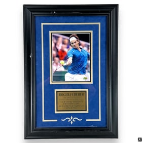 Roger Federer Tennis Autographed Photograph Framed