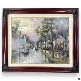 Thomas Kinkade Color Lithograph on Canvas