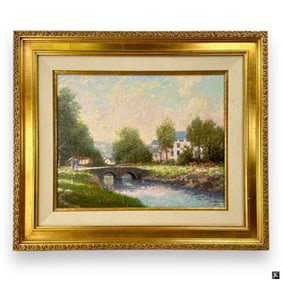 Robert Girrard/Thomas Kinkade Lithograph on Canvas