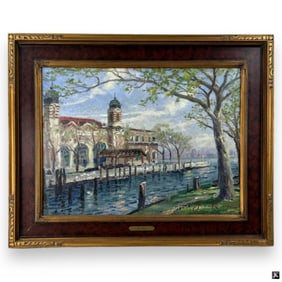 Thomas Kinkade Color Lithograph on Canvas