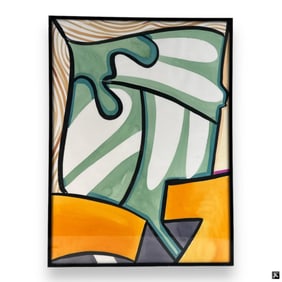 John Crash (USA B1961) Watercolor On Paper Framed