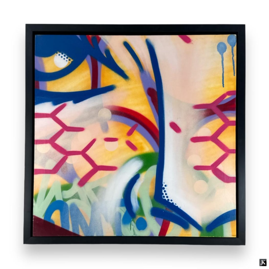 John Crash (USA B1961) Spray Paint Work On Canvas (1 of 5)