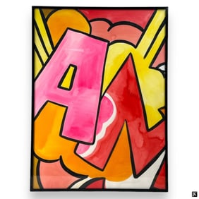 John Crash Matos (USA B1961) Watercolor Framed