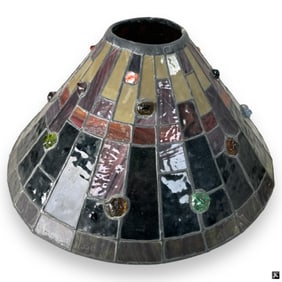 Vintage Tiffany Style Leaded Glass Lamp Shade