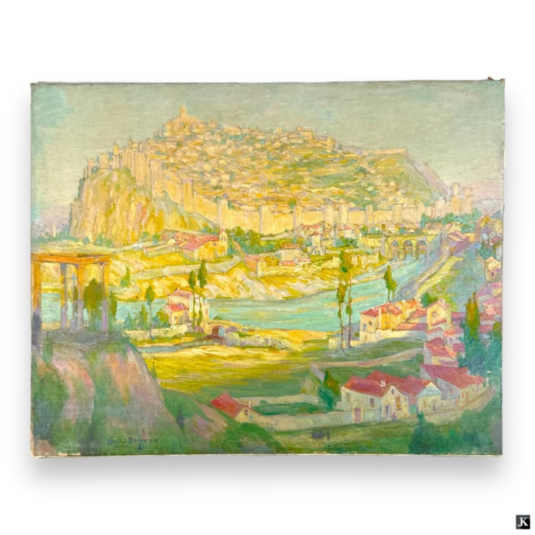 Carl Brandien (USA 1886-1965) Avila Spain Oil (1 of 4)