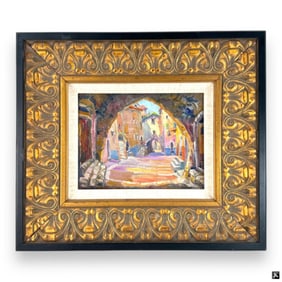 Carl Brandien (USA 1886-1965) France Oil On Board