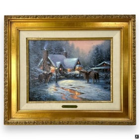 Thomas Kinkade Color Lithograph on Canvas