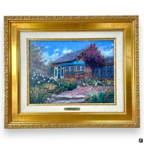 Thomas Kinkade Color Lithograph on Canvas