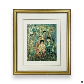 Edna Hibel Color Lithograph "Mothers & Children"