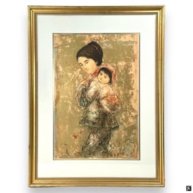 Edna Hibel Color Lithgraph "Mother & Child"