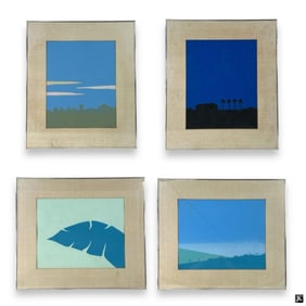 Set Of 4 Artist Unknown Lithographs? Framed