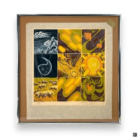 Bob Ronson Hand Signed Lithograph Framed