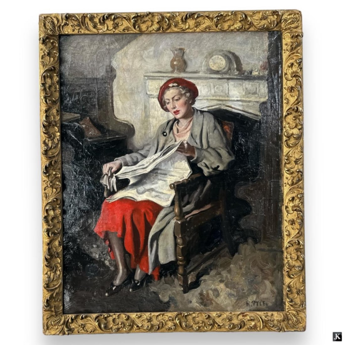 Howard Pyle (USA 1853-1911) Oil Painting On Canvas (1 of 6)