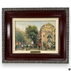 Thomas Kinkade Color Lithograph on Canvas