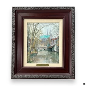 Thomas Kinkade Color Lithograph on Canvas