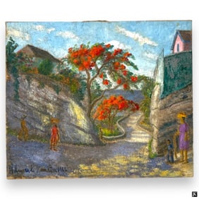 Hildegarde Hamilton (USA 1898-1970) Oil On Canvas