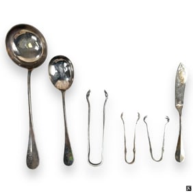 Six (6) Antique  Silver Plate Serving Pieces