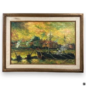 Mid Century Impressionist Style O/C