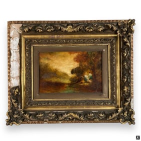 HM Kitchell (USA 1862-1944) Oil Painting On Canvas