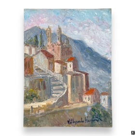 Hildegarde Hamilton (USA 1898-1970) Oil On Board