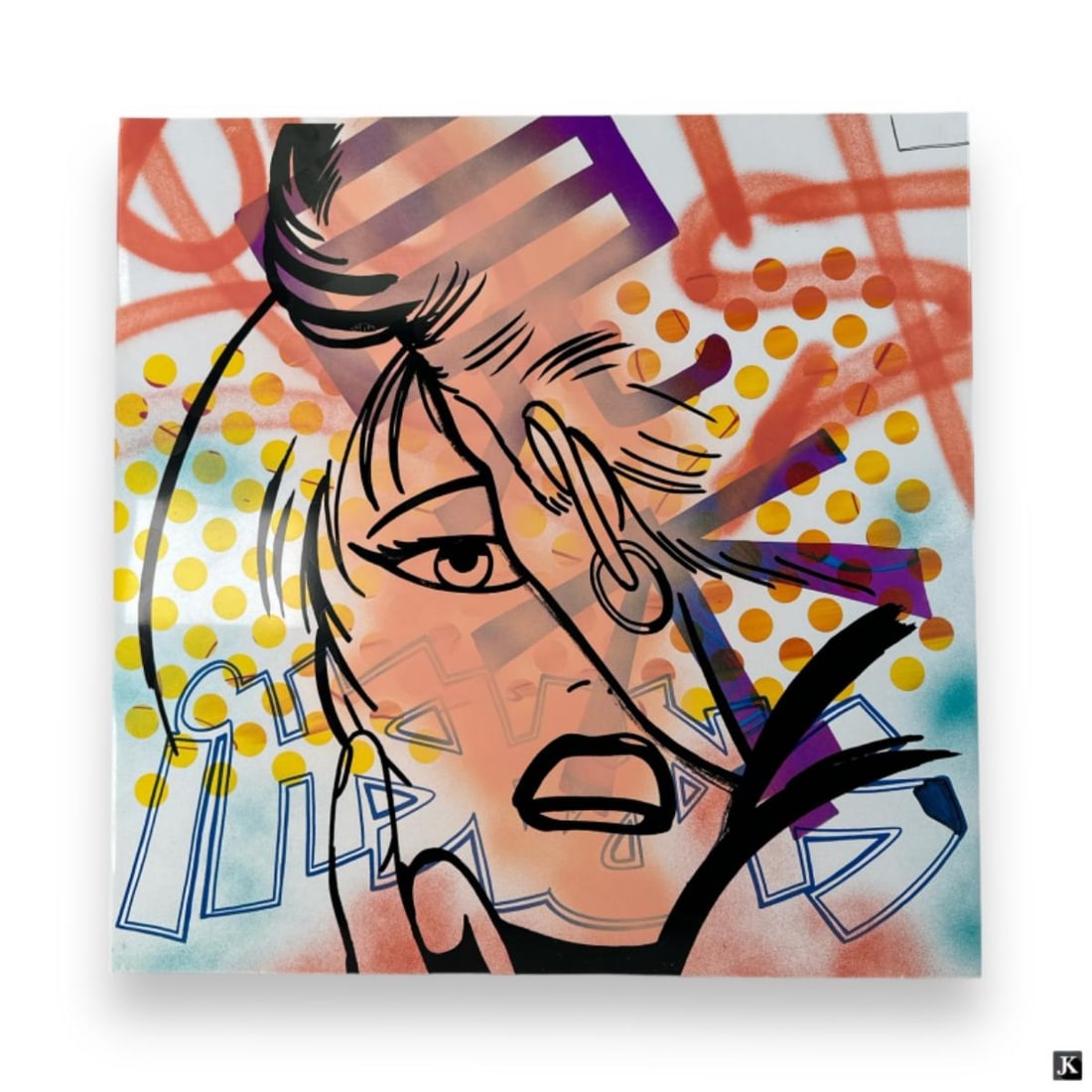 John Crash (USA B1961) Spray Paint On Metal Panel (1 of 6)