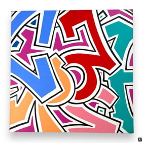 John "Crash" Matos (USA B1961) Acrylic On Canvas